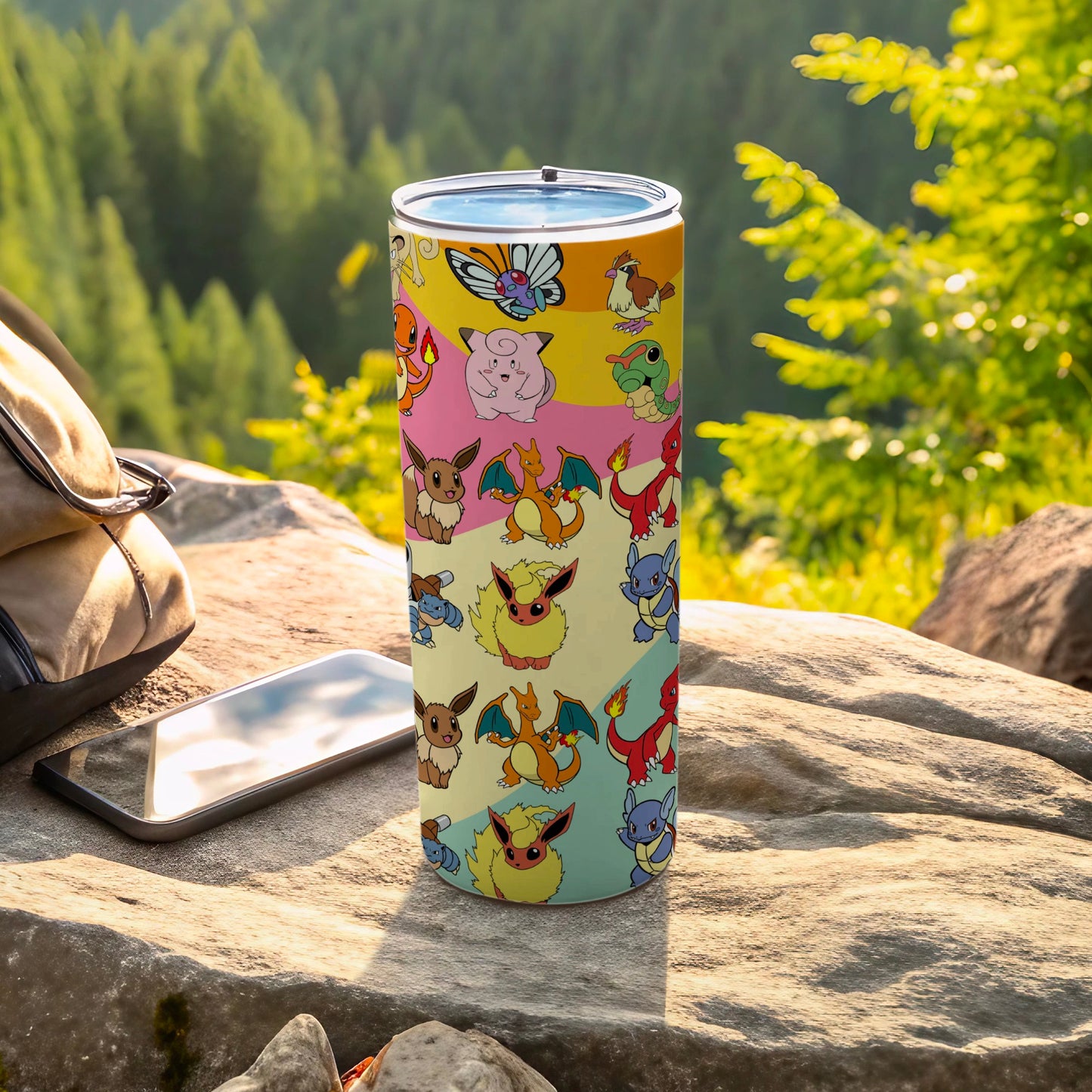 Colorful Cartoon Creatures Insulated Tumbler Cup