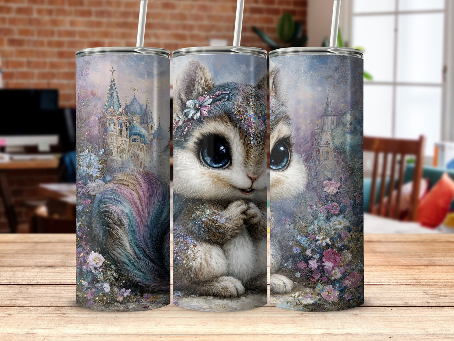 Enchanting Fairy Tale Castle Scene Tumbler Design