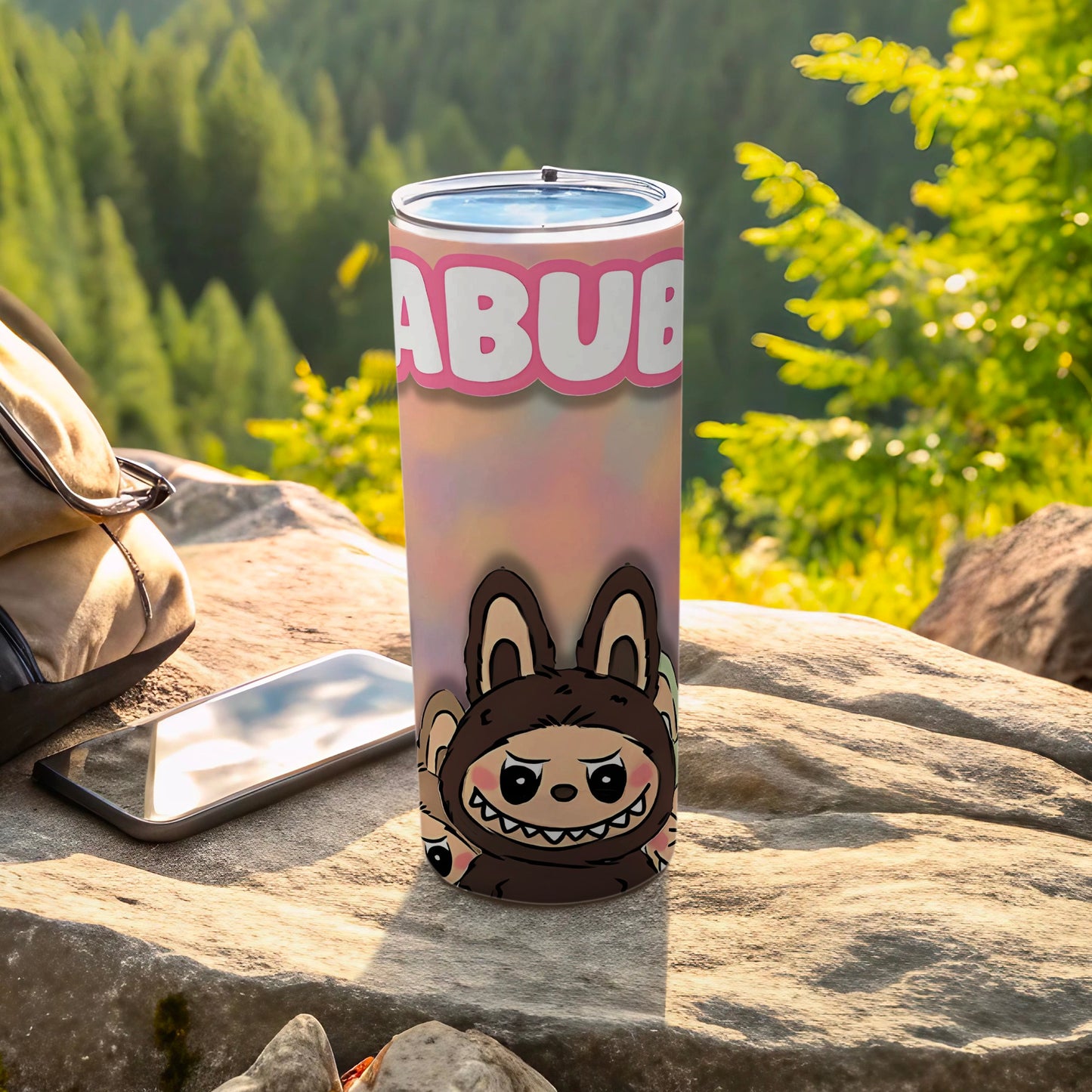 Cute ABUB Cartoon Character Tumbler for Outdoor Adventures