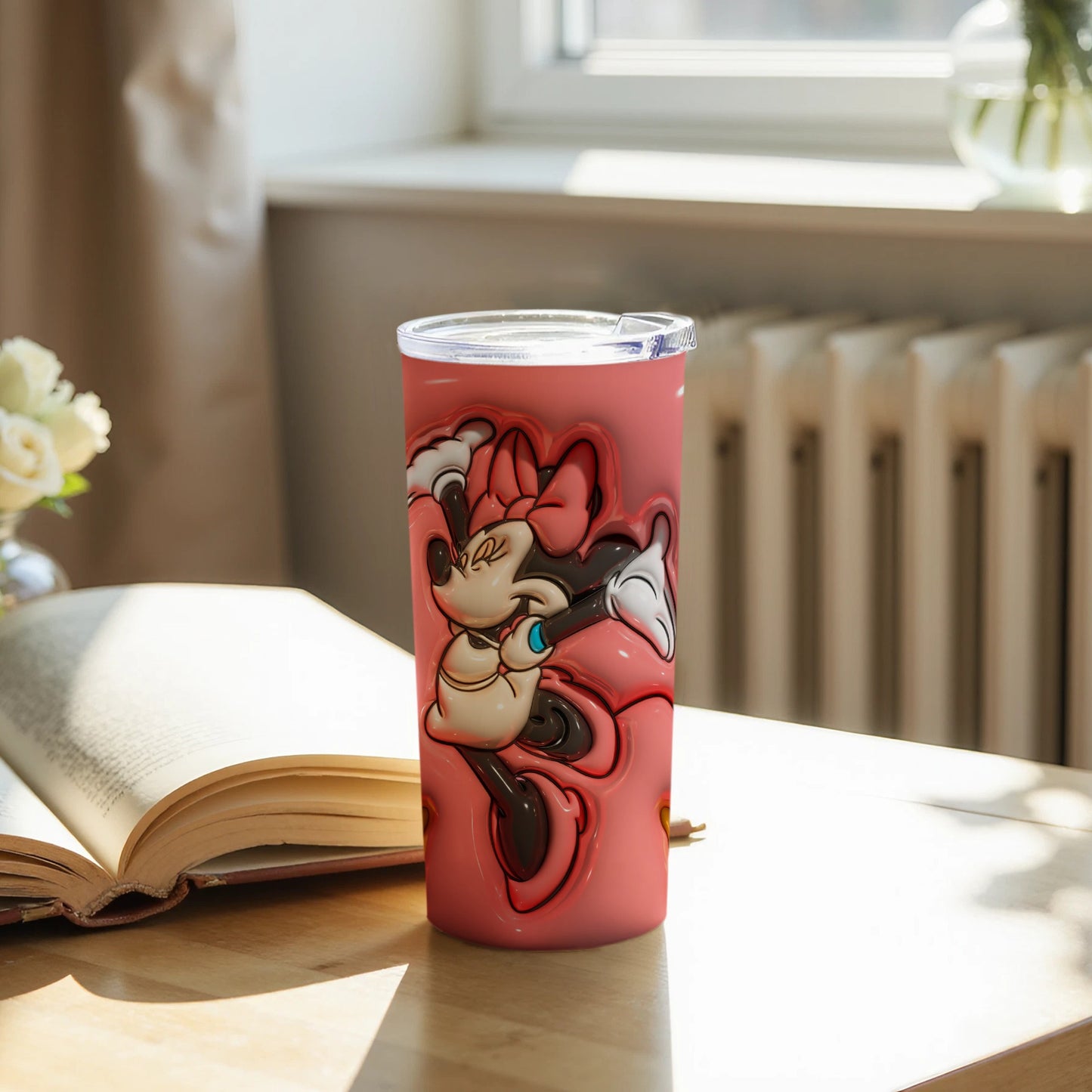 Minnie Mouse Tumbler with Lid for Cold Drinks