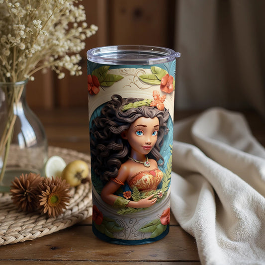 Floral Illustration Travel Tumbler for Hot and Cold Drinks