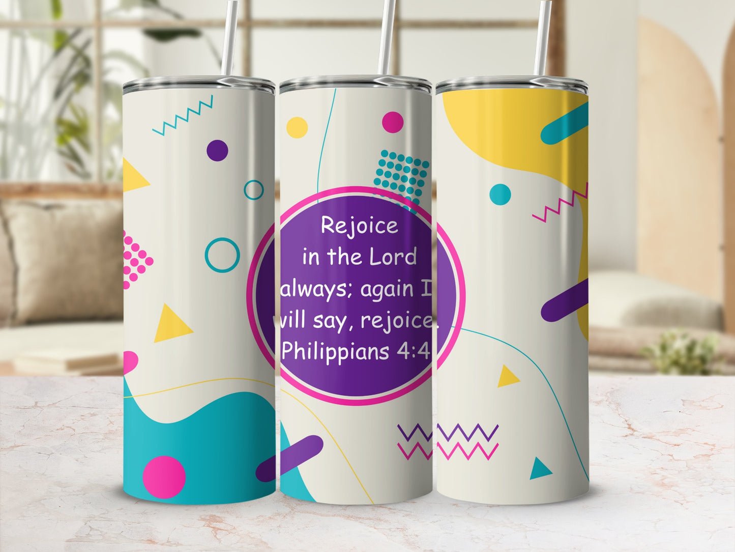 Rejoice in the Lord Tumbler Christian Inspirational