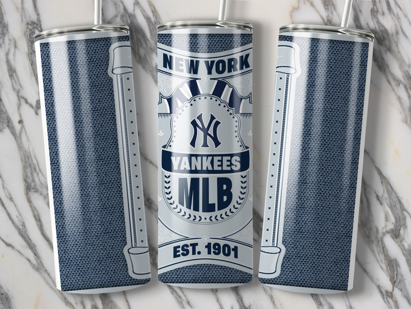 New York Yankees MLB EST 1901 Illustrated Tumbler