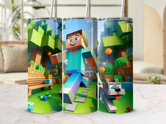 Cool Block Character With Dog Tumbler Cup Product