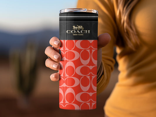 Stylish Red and Black Branded Travel Mug