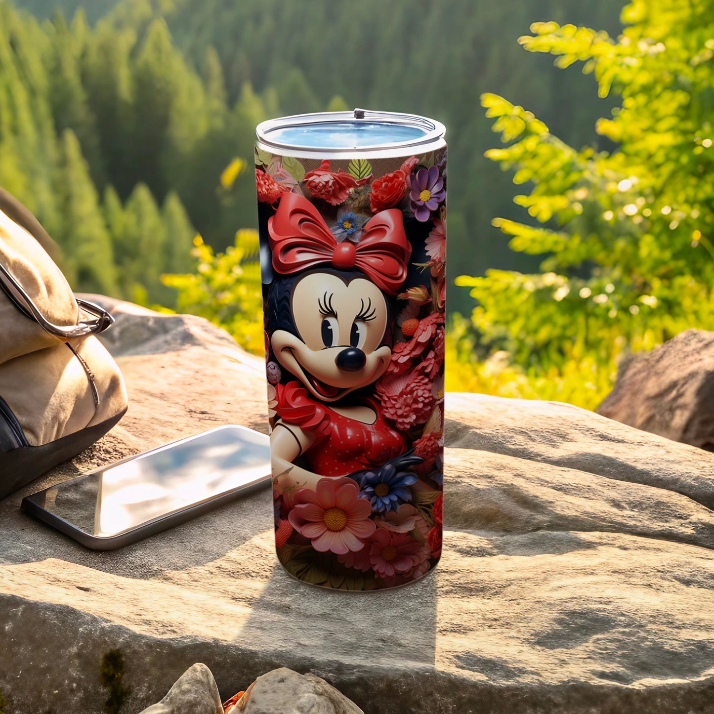 Minnie Mouse Floral Design Insulated Tumbler