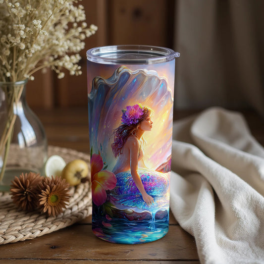 Vibrant Ocean Goddess Double Walled Insulated Tumbler