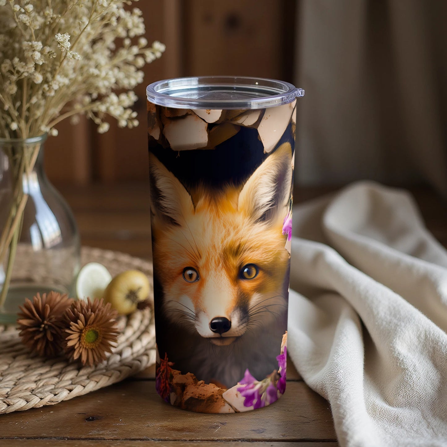 Adorable Fox Face Wildlife Creature Design Drinkware product type