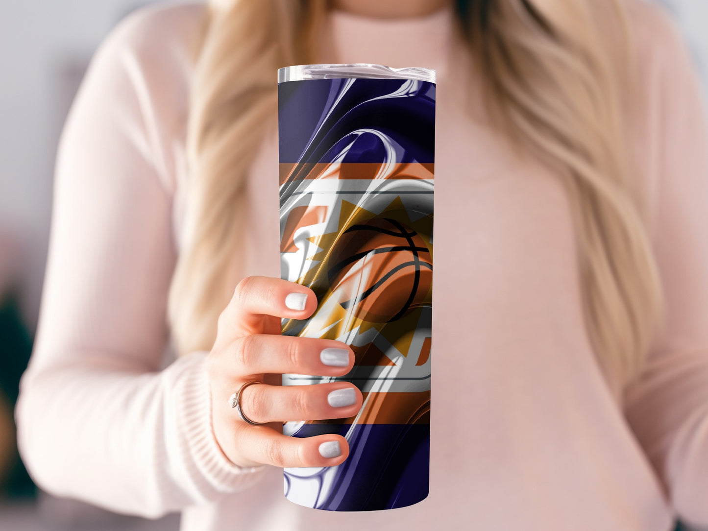 Phoenix Suns Basketball Team Artistic Abstract Design Tumblers