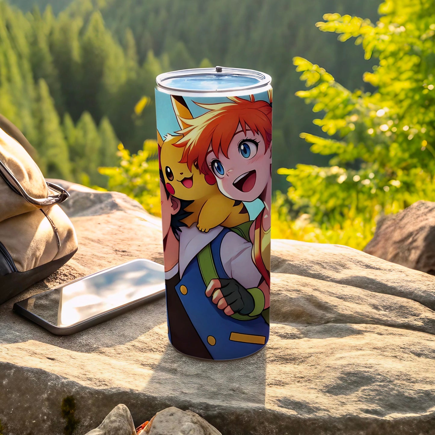 Colorful Outdoor Anime Themed Tall Drinking Cup