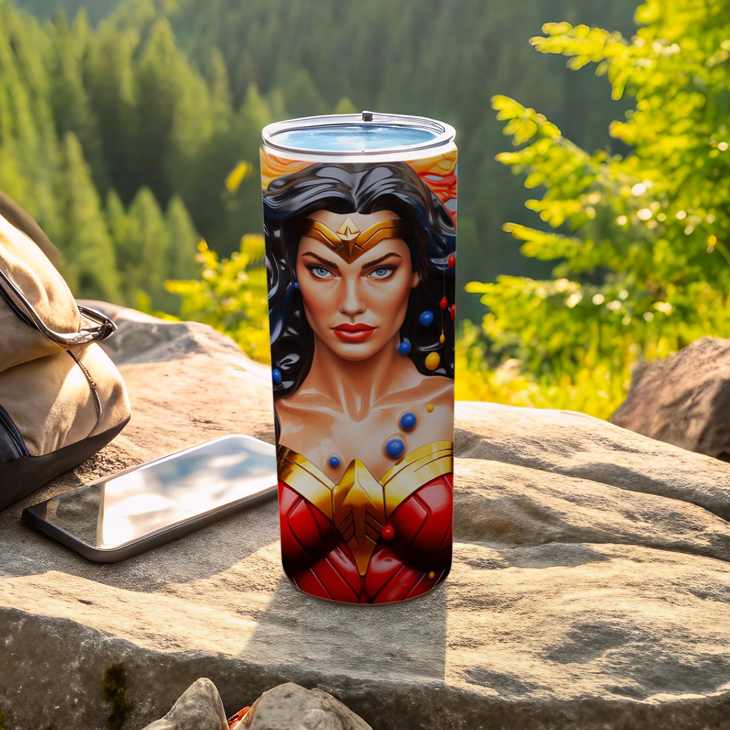 Wonder Woman Graphic Design Insulated Travel Mug