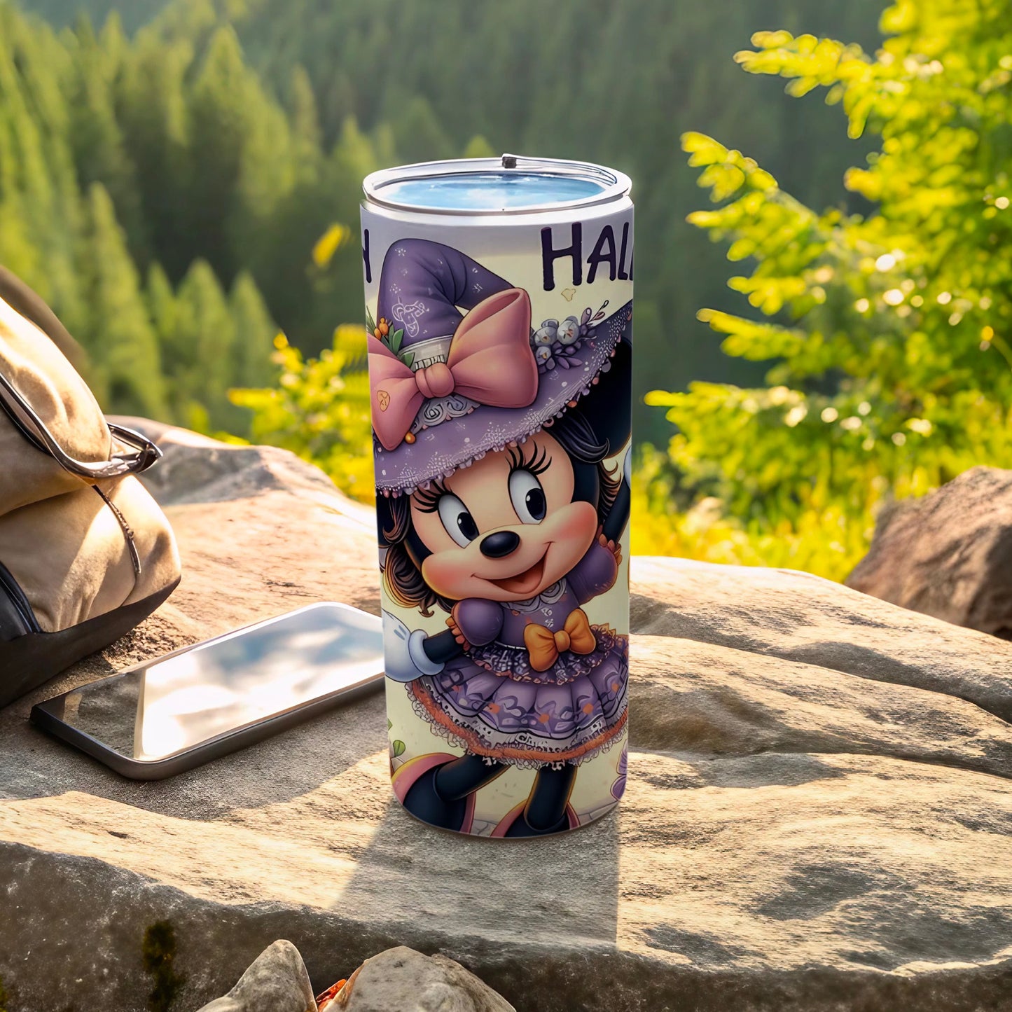 Halloween Themed Minnie Mouse Tumbler For Outdoors