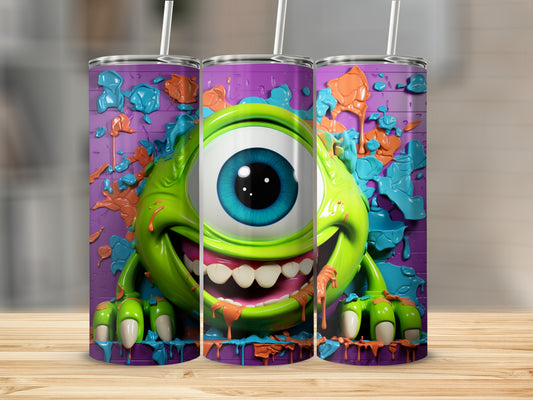 Colorful Creature Cartoon Art Design Tumbler