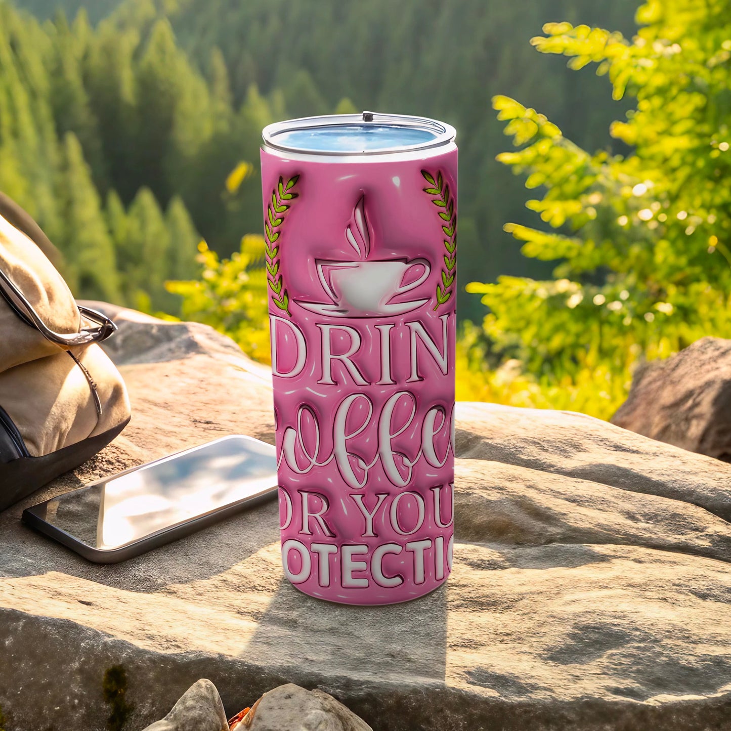 Pink Coffee Protection Outdoor Tumbler product type
