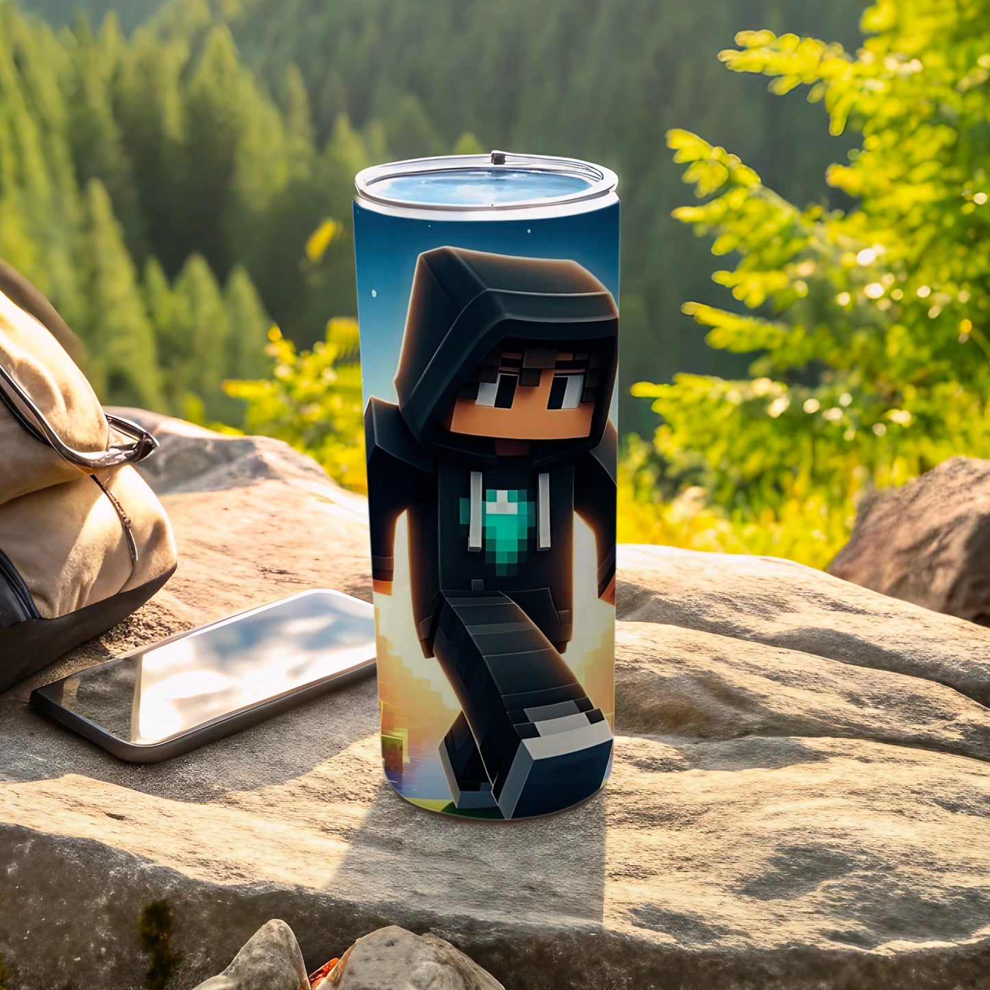 Gamer Character Theme Insulated Drink Tumbler Fun Flask