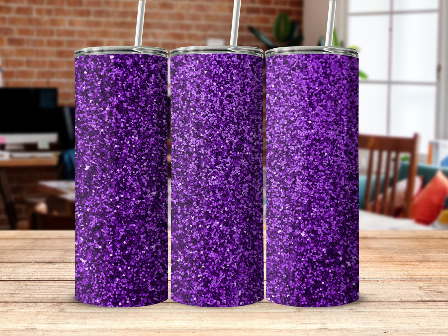 Purple Glittery Tumbler Perfect for Everyday Use