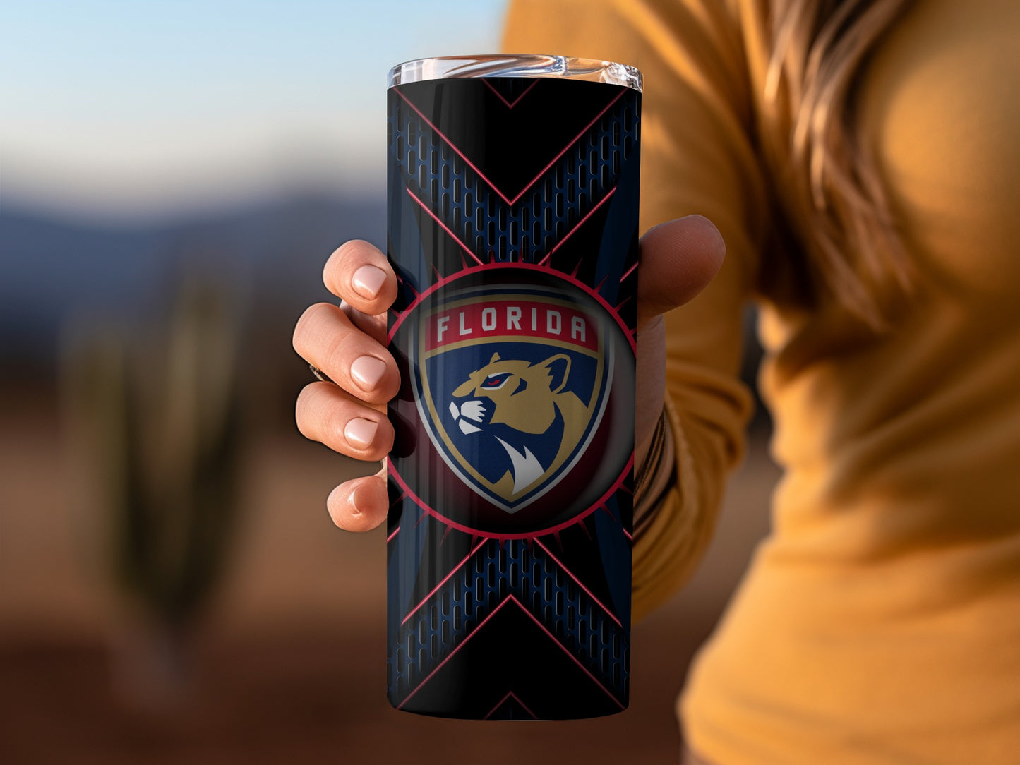 Florida Panthers Red Letters With Logo Design Tumblers