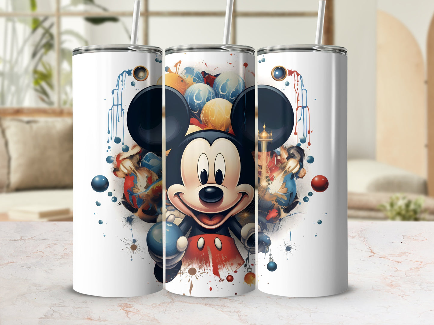 Mickey Mouse Art Custom Tumbler for Kids and Adults