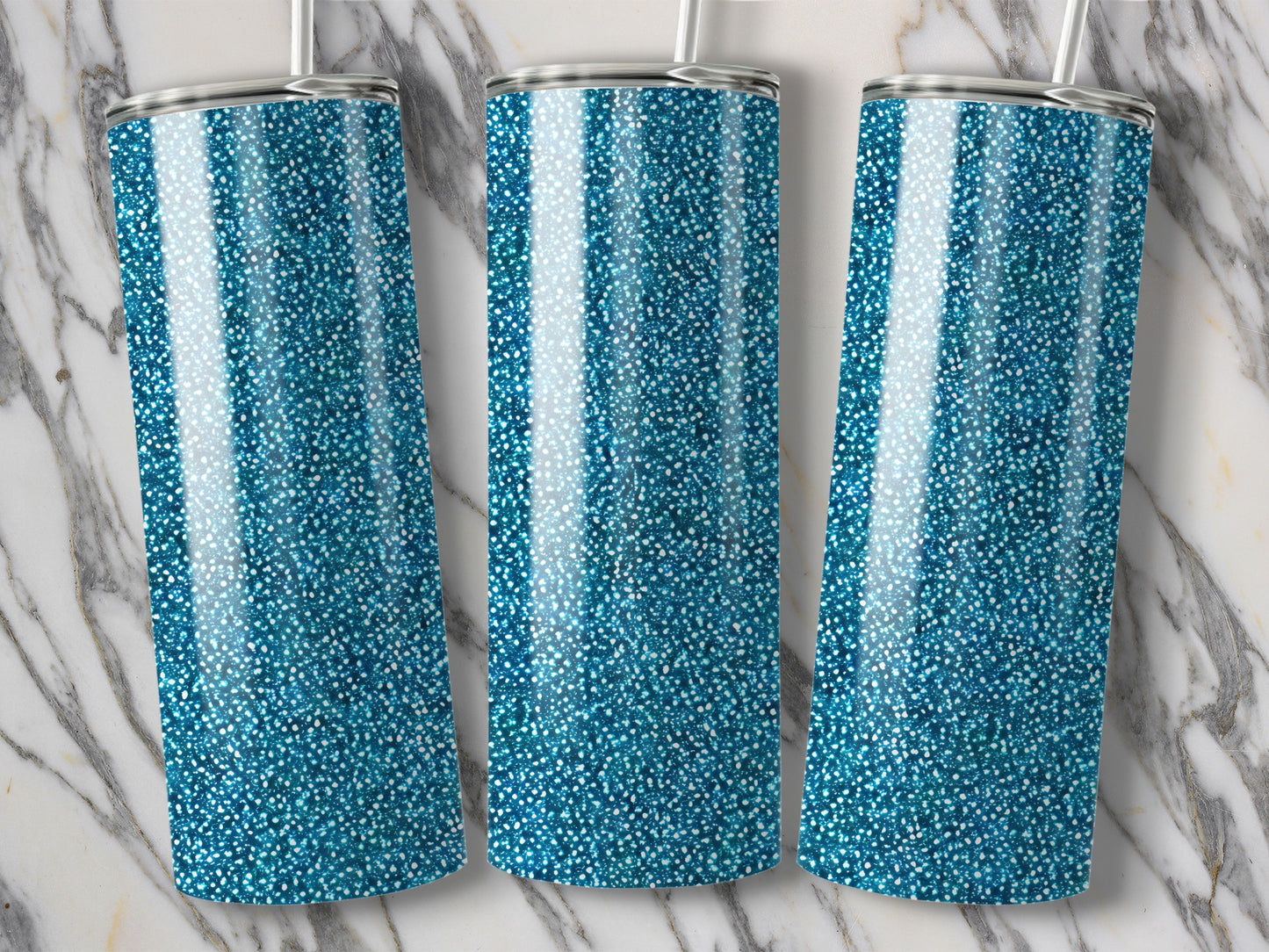 Blue Glitter Tumbler for Stylish and Chic Beverage Holders