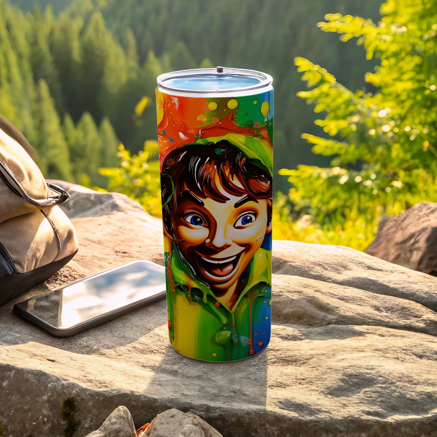 Colorful Cartoon Character Travel Tumbler Flask