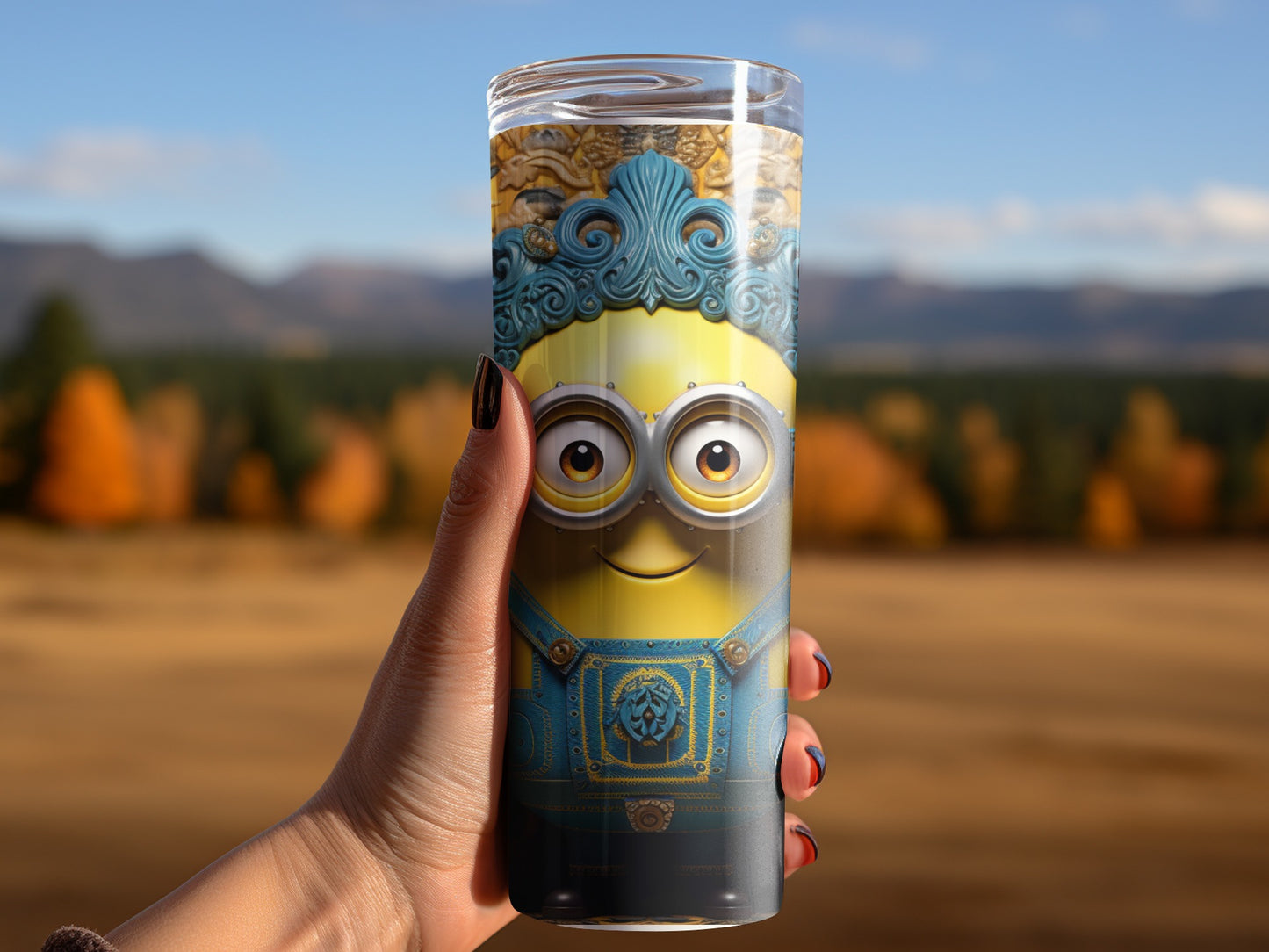 Funny Cartoon Character Tall Travel Tumbler for Drinks