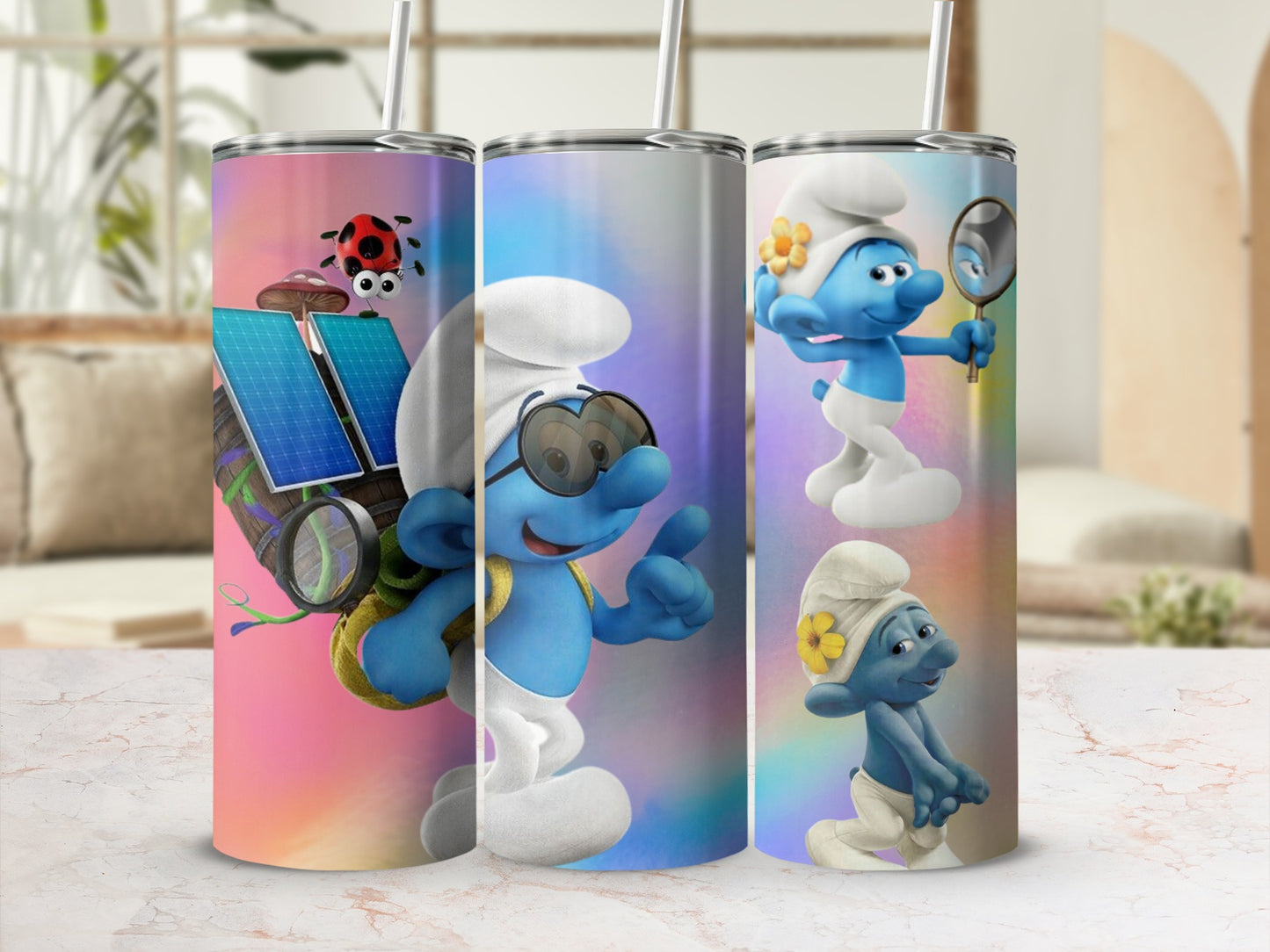 Cute Cartoon Characters Colorful Drink Tumbler