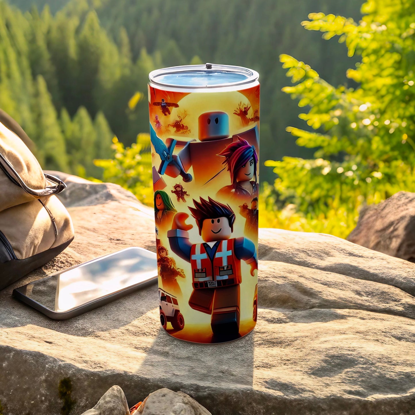 Vibrant Adventure-Themed Tumbler for All Ages Drinkware