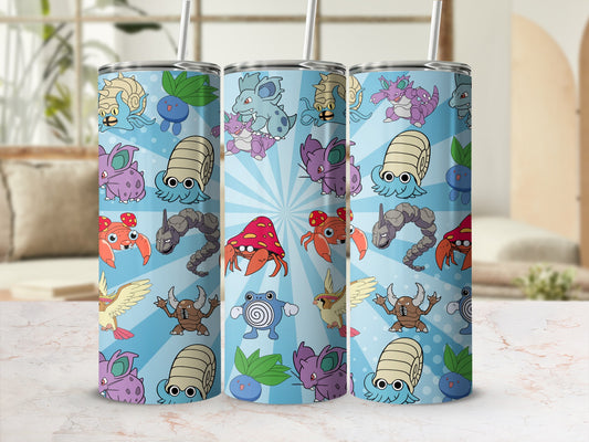Adorable Cartoon Creature Patterned Drink Tumbler