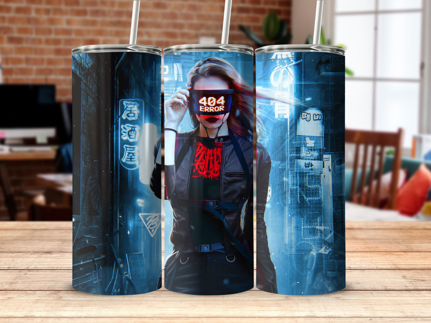 Cyberpunk Aesthetic 404 Error Tumbler