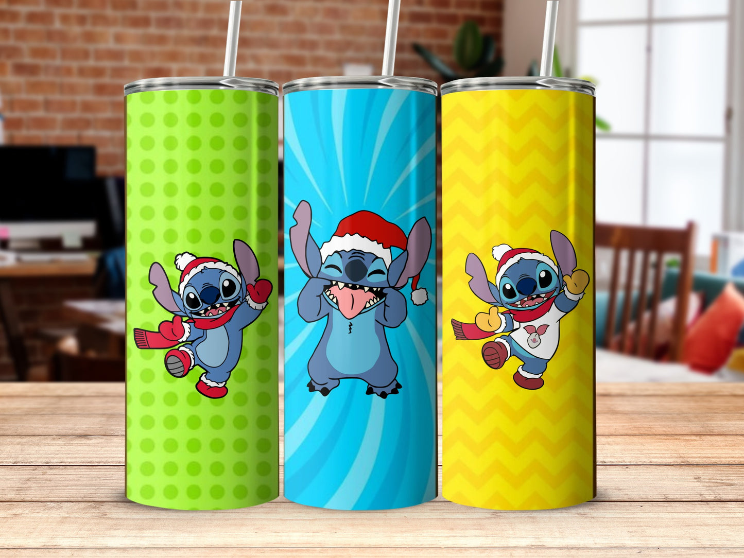 Christmas Stitch Cartoon Characters Tumbler