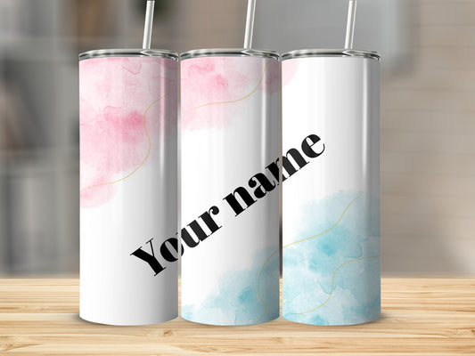 Personalized Name Travel Tumbler with Pastel Designs