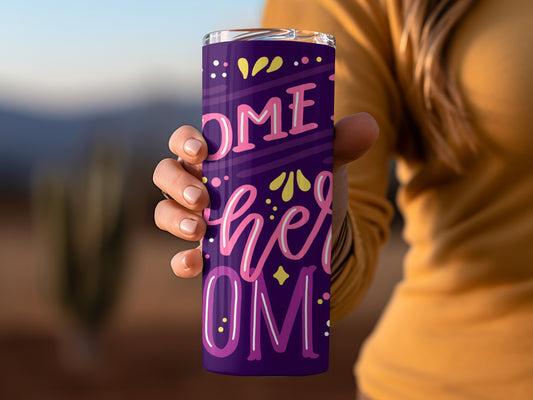 Colorful Home Sweet Home Text Insulated Tumbler