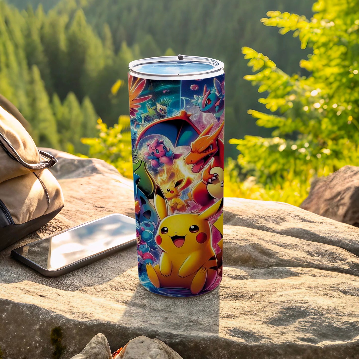 Vibrant Pokemon Characters Themed Tumbler for Fans