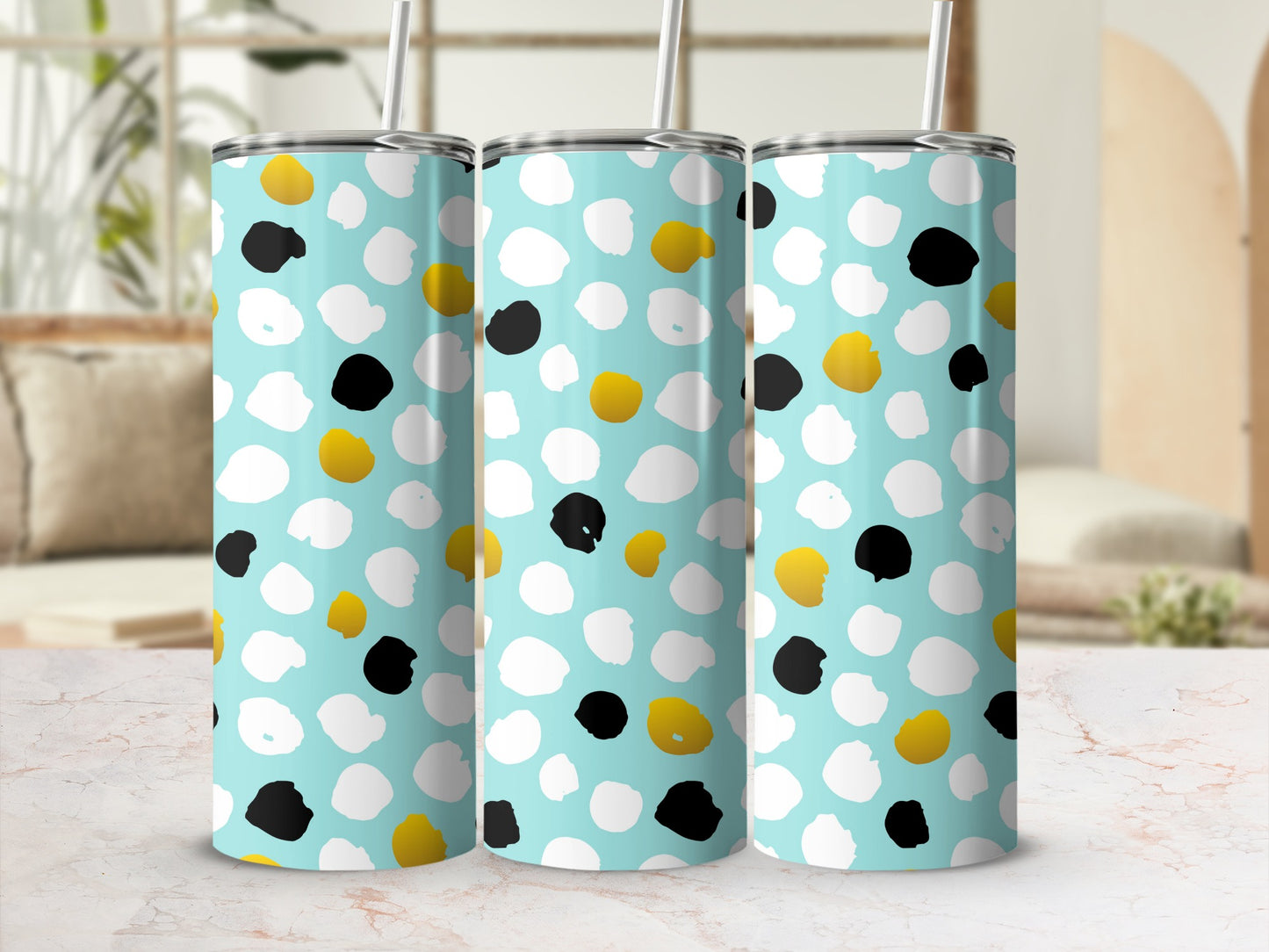 Stylish Dotted Blue Tumblers for Everyday Use