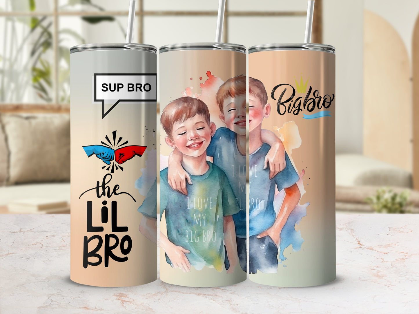Sup Bro The Lil Bro Big Bro Drinkware Set