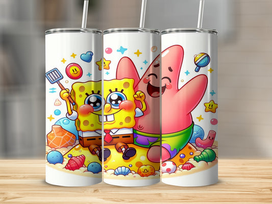 Adorable Cartoon Characters Colorful Tumbler Set