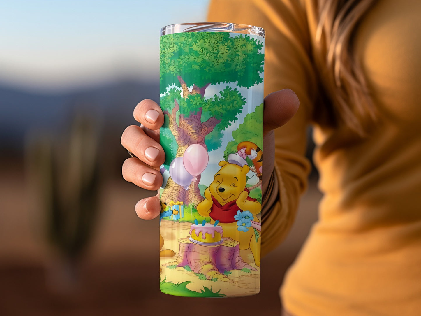 Pooh Friends Celebration For a Birthday With Forest View Tumblers