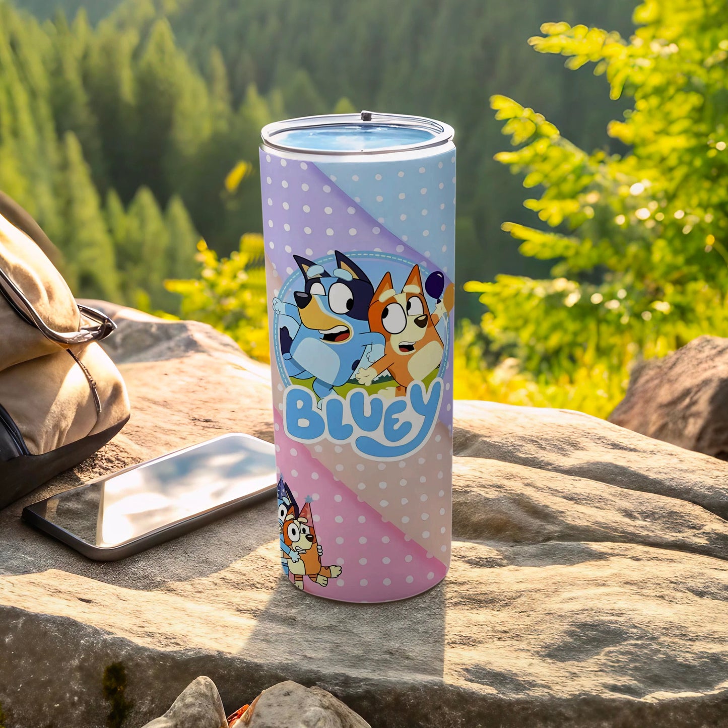 Bluey Cartoon Character Tumbler for Kids and Adults
