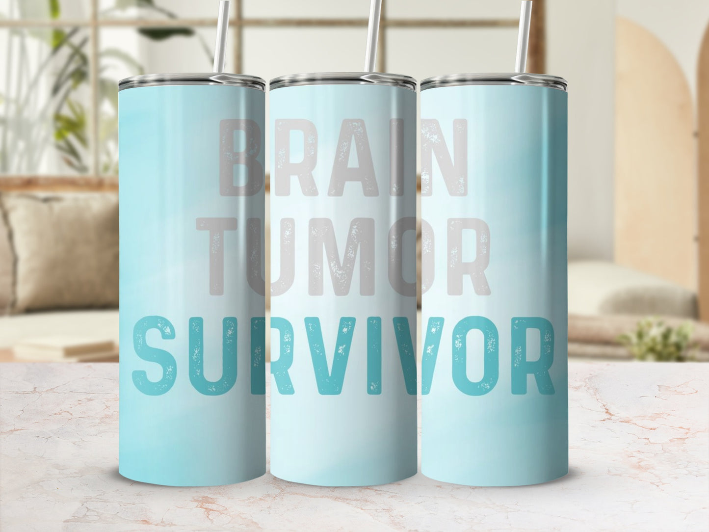Brain Tumor Survivor Inspirational Tumbler Cup