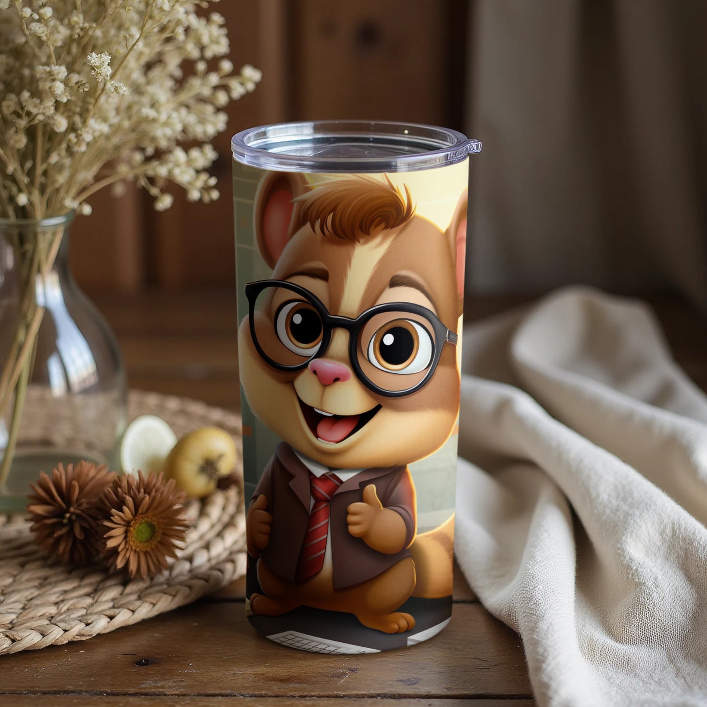 Smart Cartoon Squirrel Glasses Thumbs Up Professional Tumbler
Chipmunk
Squirrel
Cartoon
Animal
Furry
Happy
Smart
Nerdy
Professional
Suit
Tie
Glasses
Thumbs Up
Cute
Cheerful
Tumbler
Drinkware
Insulated
Travel Mug
Character Art
