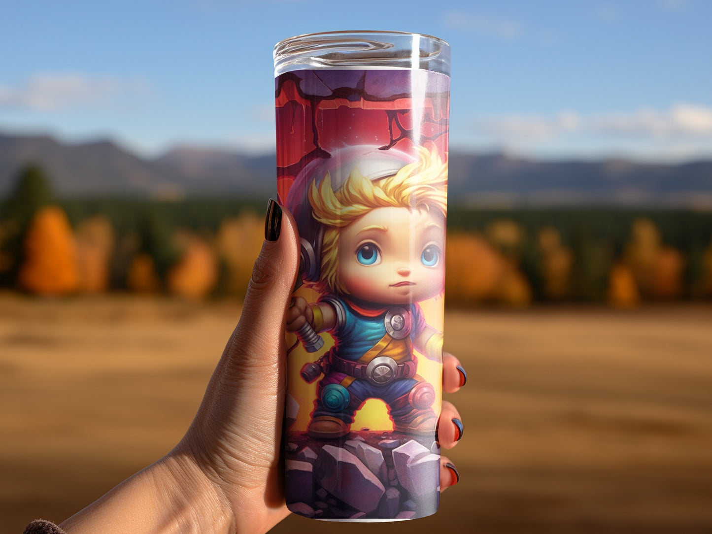 Adorable Warrior Design Insulated Tumbler for Fans