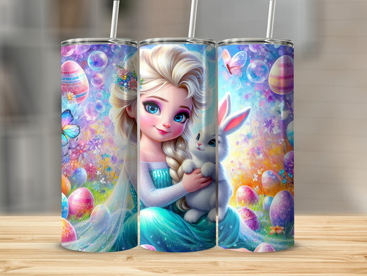 Princess Character Holding Rabbit Easter Scene Tumbler product type