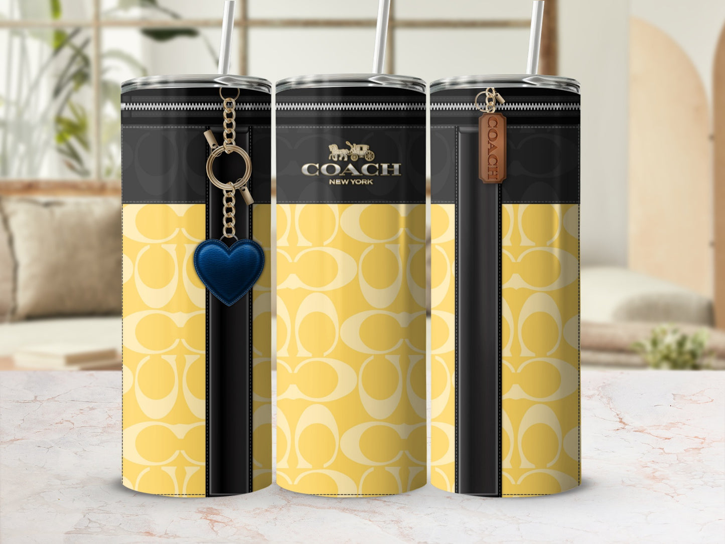 Stylish Coach New York Branded Drink Tumbler