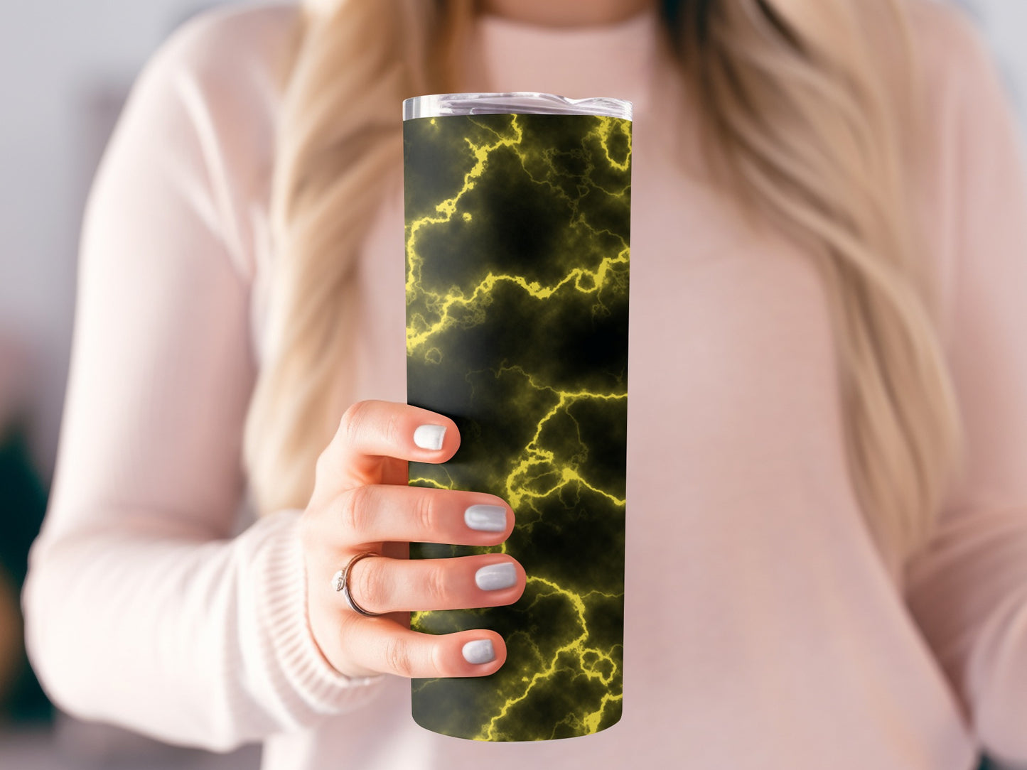 Energy Burst Design Abstract Digital Print Tumblers