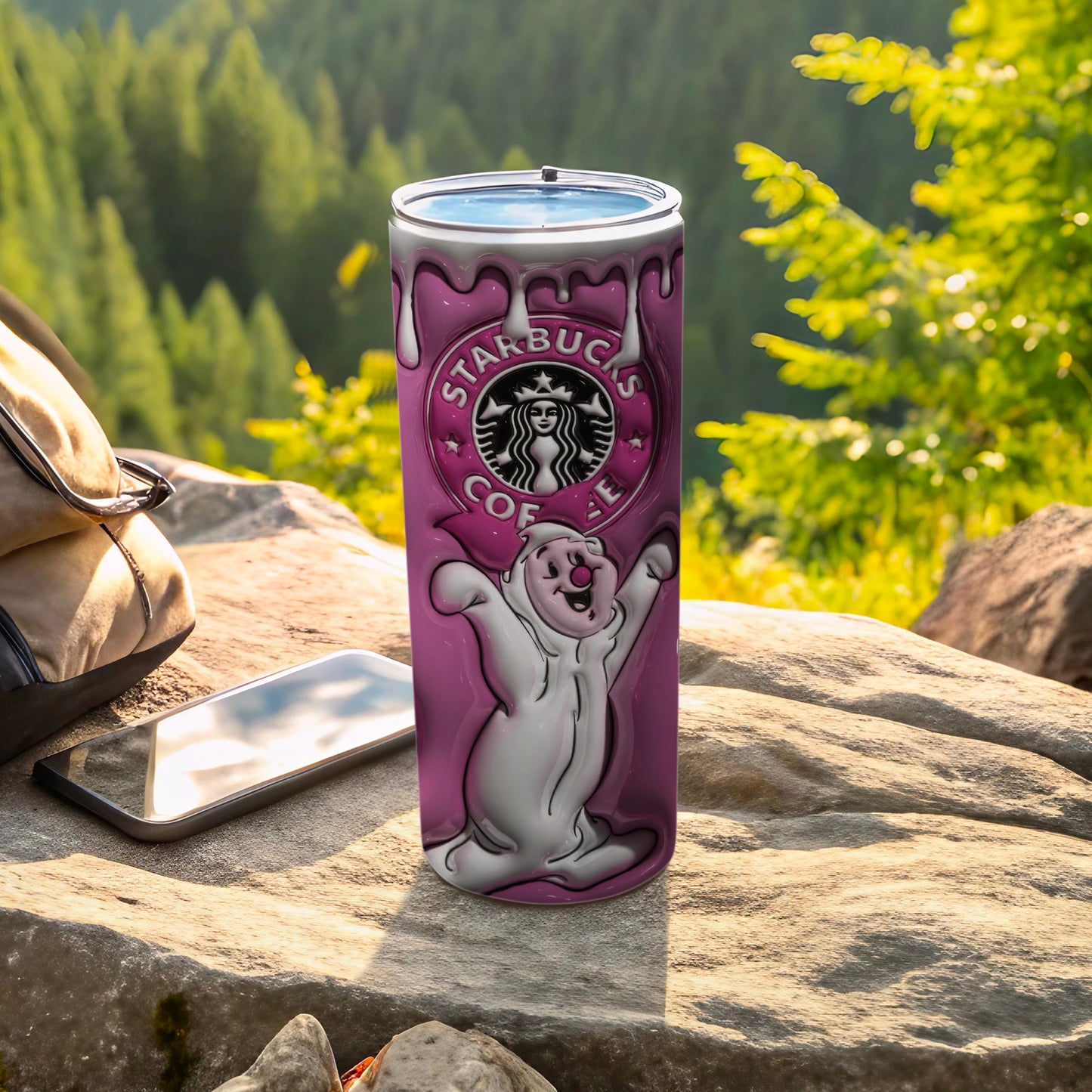 Dripping Coffee Bear Tumbler for Car or Camping