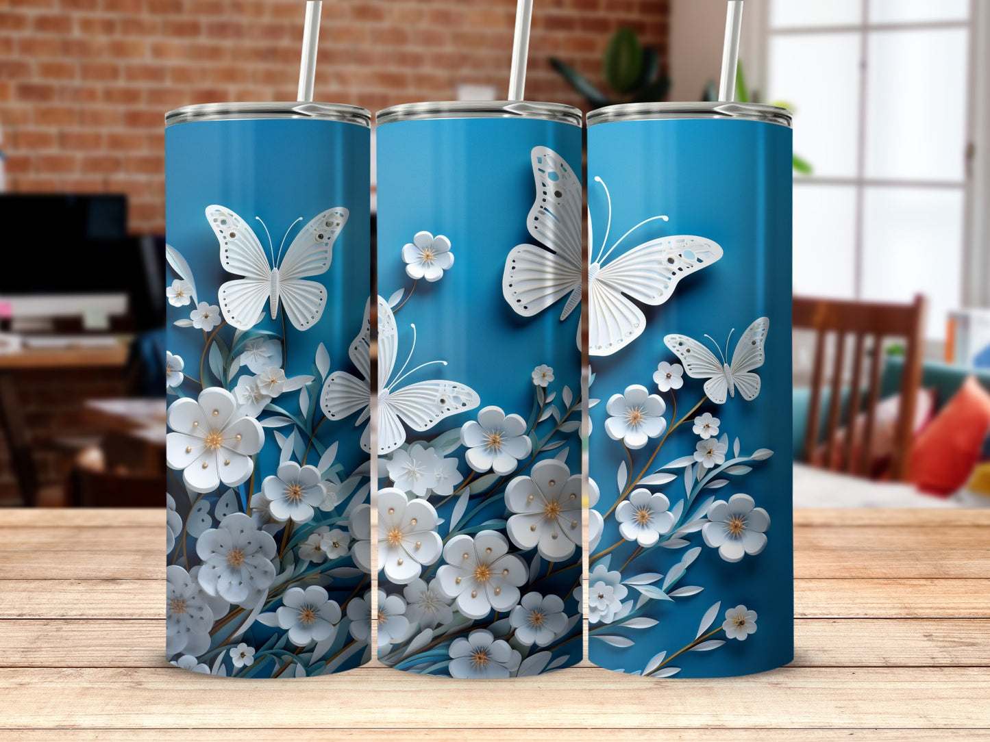Elegant Blue Butterfly White Flowers Design Tumbler product type
Tumbler
Butterfly design
Floral pattern
Blue white
White flowers
Butterfly tumbler
Flower tumbler
Nature inspired
Elegant drinkware
Spring theme
Summer style
Insulated cup
Travel mug
Gift for women
Aesthetic tumbler
Delicate design
Unique tumbler
Beverage holder
Everyday cup
Pretty tumbler