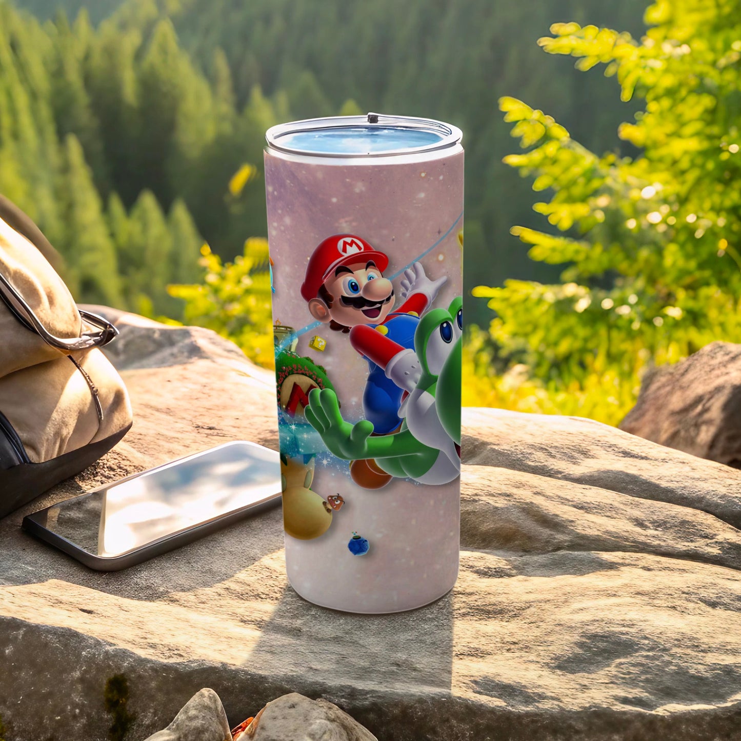 Super Mario and Yoshi Design Travel Tumbler Cup