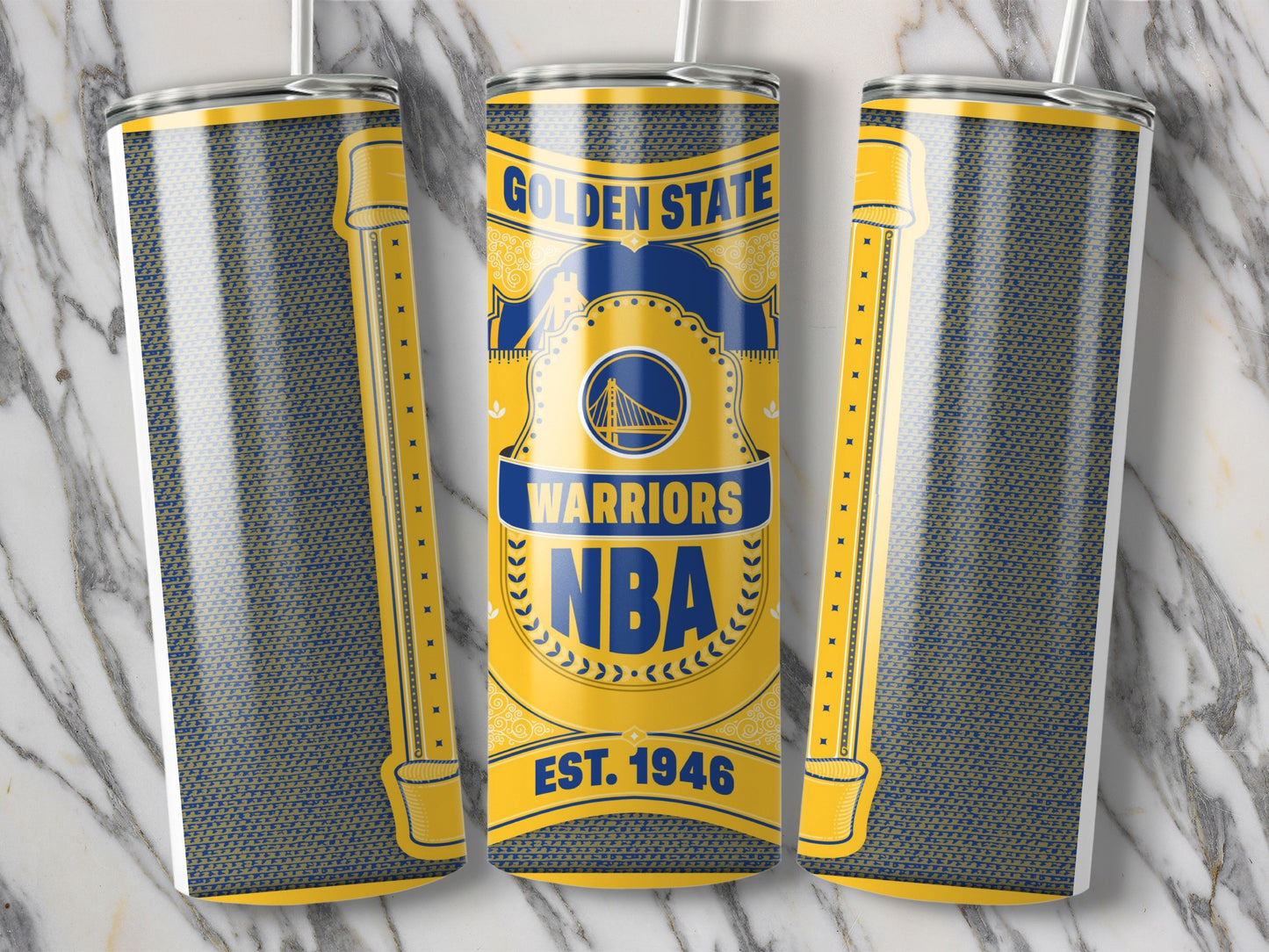 Golden State Warriors NBA Est 1946 Licensed Tumbler