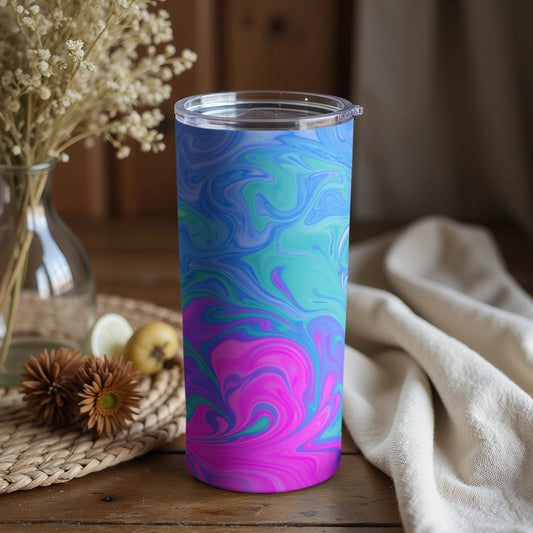 Colorful Swirl Design Insulated Tumbler Product