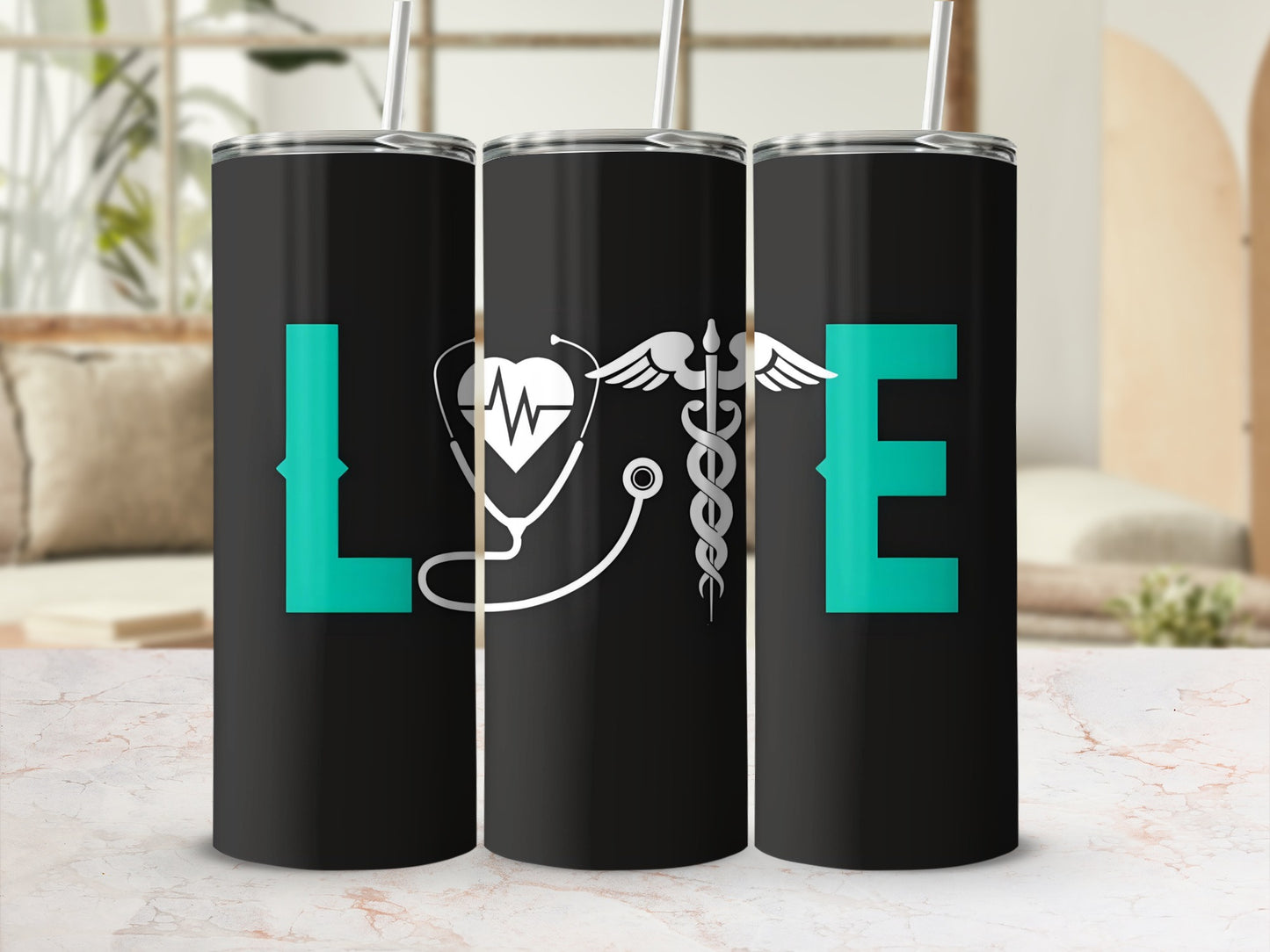 Love Medical Theme Insulated Tumbler